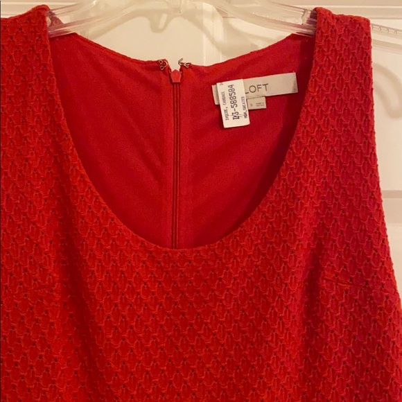 Loft Red Dress (fits like a 2) - Picture 3 of 12